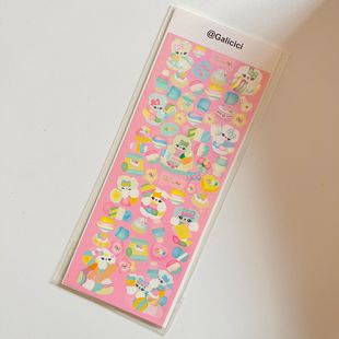 Cartoon laser sticker love bean photo Polaroid DIY material sticker goo card decorative sticker