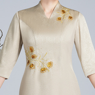 Wedding mother improved cheongsam young happy mother-in-law noble dress 2022 wedding celebration new high-end women's clothing