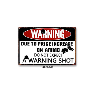 Tin Painting Tips Warning Board Bar Home Wall Decoration Tin Metal Decor Cross-border Wall Warning