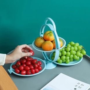 Скандинавская складная вращающаяся фруктовая тарелка трехслойная фруктовая тарелка креативная гостиная портативный чайный столик домашние закуски арахис поднос