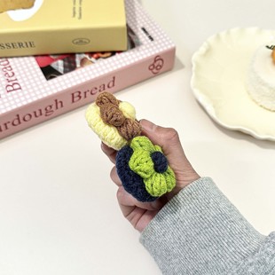 Bear Plush Knitted Cute Suitable for Smart Apple Airtag Tracker Case Anti-lost Device Protective Cover Soft Positioning