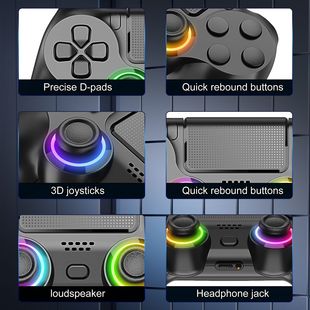 P4 Беспроводной Bluetooth P4 Ручка RGB вибрирует геймпад p4 консоны геймпад ps4 в штучной упаковке