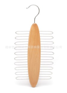 Hotel home high-grade solid wood hanger wholesale tie hanger wholesale printable LOGO