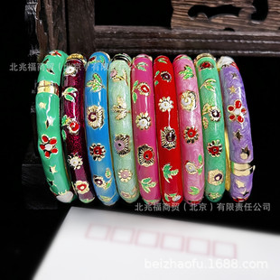 Beijing Cloisonne Bracelet Children's Vintage Enamel Opening Fashion Bracelet Girls' National Fashion Bracelet Forbidden City Explosions