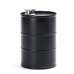 304 stainless steel petrol barrel hip flask cross-border spot cylindrical shaped kerosene barrel hip flask large capacity 750ML