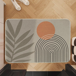 Cross-border linen carpet woven mat toilet kitchen non-slip mat bathroom door rubber carpet entrance door mat