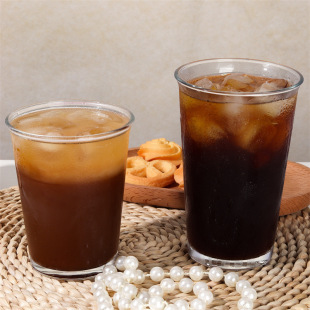Processing LOGO glass cup coffee cup ins anti-spit cup bamboo cup tea cup milk beverage cup gift wholesale