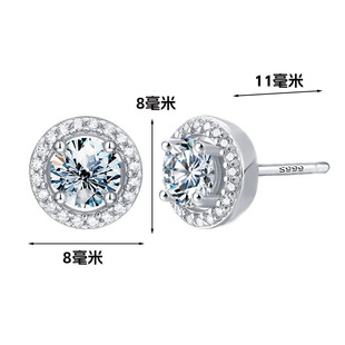 S999 Sterling Silver Fashion Light Luxury Candy Small Ear Nail Female Niche Design Ear Bone Nail Advanced Sense French Foot Silver Earrings