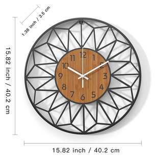 Amazon Горячая продажа ретро-clock европейские настенные часы креативная гостиная декоративные настенные часы тихие деревянные часы