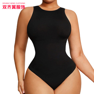 European and American cross-border one-piece corset full body strengthening corset slimming body shaping underwear shaping tight belly contracting high collar