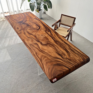 Walnut Large Board Tea Table Solid Wood Log Table Rainwood Desk Tea Board Kung Fu Tea Table Whole Board New Chinese Style