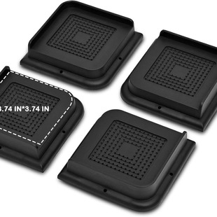 Heightening 1inch L-shaped Half-side Top Spike Bottom Rubber Strip Non-slip Bed Foot Cabinet Foot Sofa Foot Table Foot Pad