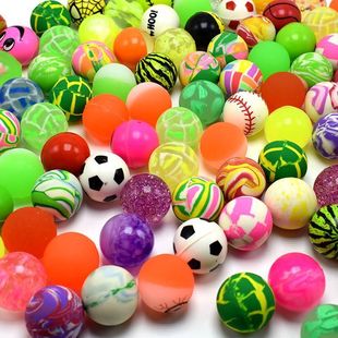 Bouncing Ball Jumping Ball Net Red No.27 32 Floating Water Monochrome Rebound Two-Color Bouncing Gashapon Machine Children's Toy Hot