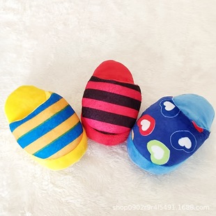 New Pet Toy Dog Plush Sound Slippers Cartoon Animal Bite-resistant Molar Pet Cat Dog Toy