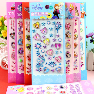 Genuine Frozen Cartoon Diamond Sticker Paste Baby Crystal Acrylic Car Sticker Creative Love Sticker