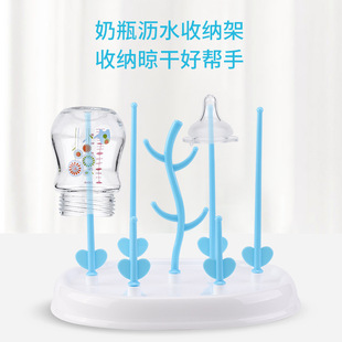 Bottle Brush Cleaning Brush suit Silicone Nipple Cleaning Sponge Brush Baby Suction Tube Brush Drain Rack Artifact