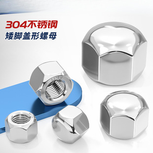 304 Stainless Steel Short Type Low Head Cap Nut Hexagon Cap Blind Hole Decorative Nut Cap M5M6M8M10