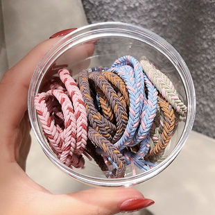 Korean Boxed High Elastic Color Rubber Band Women's Hair Tie Rope Hair Headwear Durable Hair Tie Simple Hair Rope