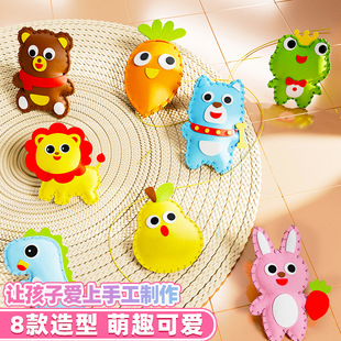 Children's sewing music 8 modeling non-woven creative handmade DIY pendant material bag doll ornaments toy suit