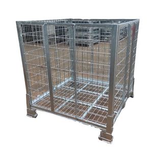 Storage equipment source manufacturers foldable storage cage metal turnover box iron frame folding cage warehouse butterfly cage