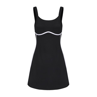 Yoga Clothing Sports suit Women's Sleepless Backless dress Fashionable Atmosphere Anti-running Running Fitness Skirt Outer Wear