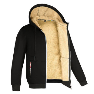 Winter Sweater Men's Hooded 2022 New Fashionable Handsome All-match Loose Jacket Autumn and Winter Velvet Thickened Clothes