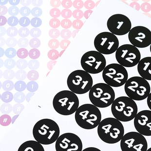 Factory wholesale adhesive sticker size label number letter number clothing shoes and socks size label can be customized