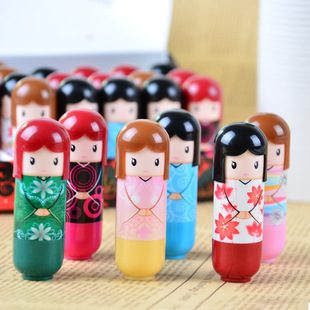 Hengfang Shijing Japanese Doll Lip Balm Cute Moisturizing Moisturizing Hydrating Lip Oil Lipstick Lip Care S4211