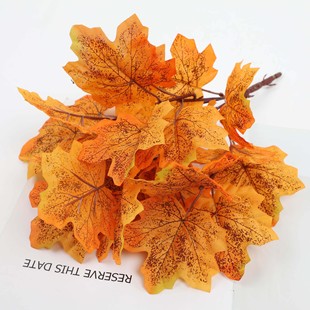 Simulation Red Maple Leaf Indoor Garden Park Decoration Engineering Plant Landscaping Fake Branch Plastic Green Plant