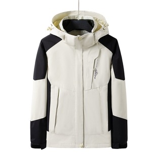 Outdoor Charge Clothes Men's and Women's Spring and Autumn Hooded Windproof Waterproof Mountaineering Suit Jacket Casual Couple Jacket Top