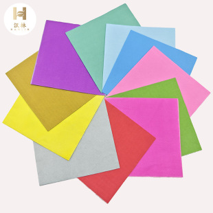 Printed Solid Color Napkin Series Holiday Party Birthday Party High-class Hotel Restaurant Cross-border Disposable Tissue