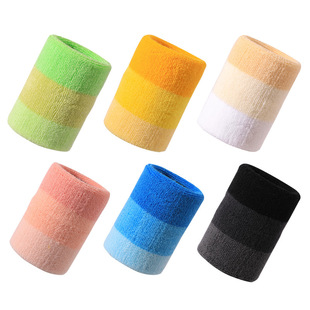Wrist Badminton Basketball Sports Wrist Running Cycling Towel Wrist Protective Cover Sweat Absorbing Breathable Cotton Wristband