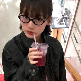 Zhang Yuanying same style nerd glasses Tainai 20246 American retro y2g Oval small frame sunglasses for women