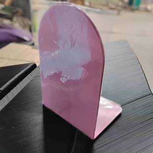 Factory direct supply Round L simple unprinted Iron book stand student desk book holder metal bookshelf book board processing batch