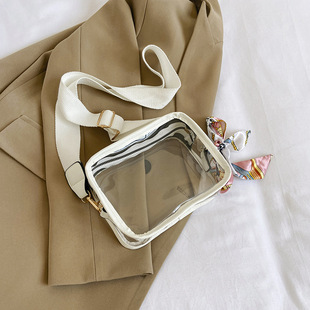 Fresh and Western Style Internet Popular Transparent Small Bag Women's 2023 Summer New Shoulder Crossbody Bag Casual Bag Women's Trendy Bag