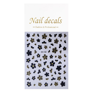 Black and White Hand-painted Flower Nail Art Stickers Flat High-level Fragrance Flower Nail Stickers Jewelry DH