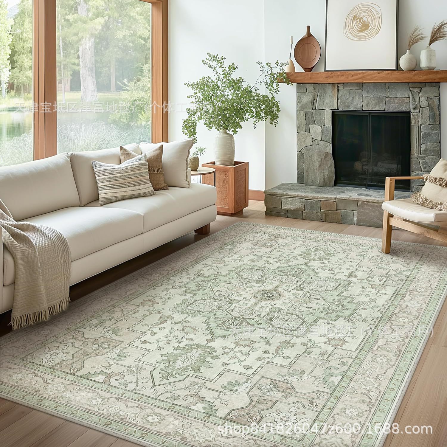 TEMU Cross-Border Bohemian Style Carpet Home Living Room Decoration Imitation Cashmere Washable Sofa Blanket