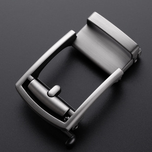 No hole toothless automatic buckle fashion casual belt buckle belt buckle without card slot smooth toothless pants head accessories tide