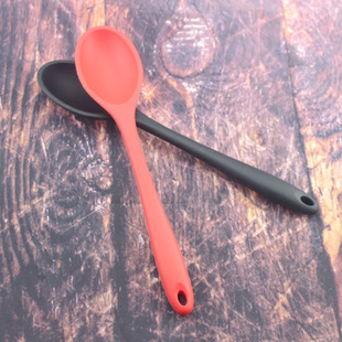 in stock Silicone Spoon Long Handle Cooking Dense More Spoon Dense Spoon Salad Mixing Spoon Kitchen Non-stick Tableware