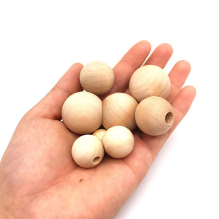 Wooden round wooden ball Beech Lotus ball primary color round wooden ball wooden ball wooden ball processing