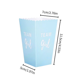 Sex Reveal Popcorn Box Boy Girl Sex Reveal Party Theme Candy Box Snack Party Supplies
