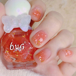 Bvg small diamond water-based nail polish baking-free tearable quick-drying durable armor bright oil white in stock wholesale