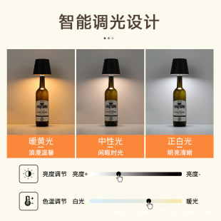 Cross-border Plug-in Wine Bottle Table Lamp RGB Bar Removable Detaching Atmosphere LED Restaurant Creative Decorative Table Lamp