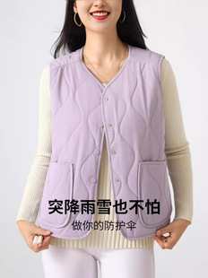 Popular vest women's autumn and winter fashion coat vest loose light cotton-padded jacket waistcoat new thick cotton-padded jacket warm