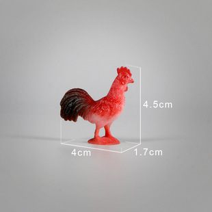 Chicken, duck, goose, dog, cat, sheep, pig, horse, children's simulation farm, ranch, animal early education, cognitive solid vinyl hand-made model