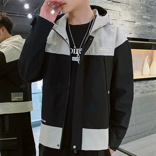 Spring and Autumn New Korean Style Men's Stormtrooper Fashionable Work Jacket Trendy Brand Casual Hooded Internet Celebrant Same Style Jacket