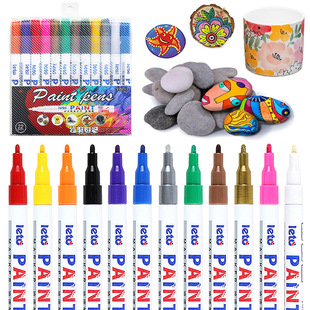 Le Tu Paint Pen Marker Pen Waterproof Oil-proof Tire Industrial No Fading No Erasable No Fading Oil Paint Pen