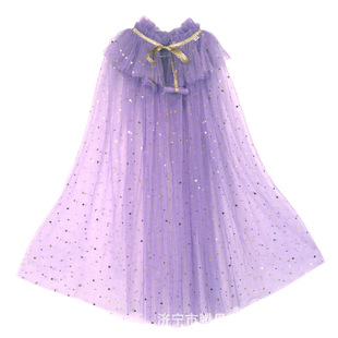 High quality girls' frozen hand necklace Crown suit Aisha Aisha Princess sequined cloak cloak veil