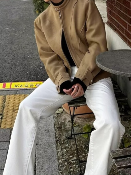 White Straight-Leg Loose Jeans for Men, European and American High Street Style, Cool and Versatile Casual Pants, Gentle Boyfriend Style Loose Long Pants