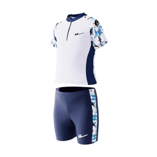 Huili Children's Swimsuit Boys 2025 Summer New Boys Split Swimsuit Teenager Training Swimming Trunks suit